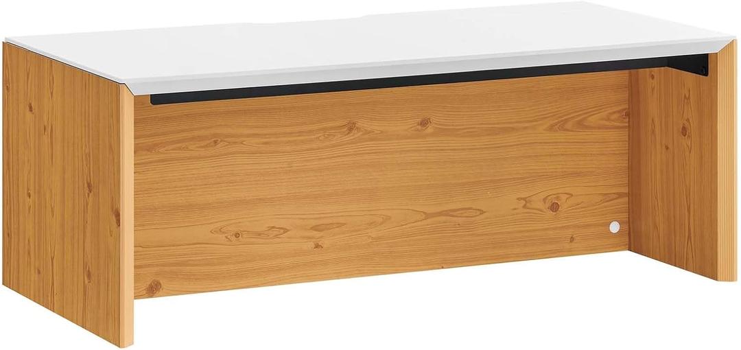 Modway EEI-6206-WHI-NAT Kinetic 38" Wall-Mount Office Desk, White Natural