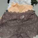 QOVOQ Sexy Womens Underwear High Waisted Lace Panties V Waist Soft Lightweight Breathable Ladies Briefs 6 Pack M