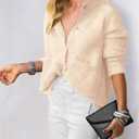 PRETTYGARDEN Women's Knit Cardigan Sweaters Casual Long Sleeve Open Front Button Up Ribbed Fall Spring Sweater Jackets (S)