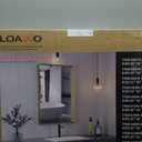 LOAAO 22X30 Gold Bathroom Mirror, Rounded Rectangle Gold Frame Mirror, Brushed Gold Bathroom Vanity Mirror Wall-Mounted, Anti-Rust, Hangs Horizontally or Vertically