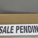 Real Estate Sign Riders | Set of 6 Aluminum (Metal) Printed Signs with Different Messages for Real Estate | 24x6 Inches | White with Black Text