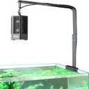 hygger 60W Aquarium Light Full Spectrum RGB COB LED Clip On Fish Tank Grow Light with Mounting Bracket Compatible with Timer Smart Plug for Low-to-High Light Demanding Aquatic Plants