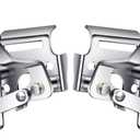 Heavy Duty Wheelchair Brakes Wheel Locks (Pack of 2) Wheelchair Parts Mount Bolt on Style for 7/8 Inch Tubing Universal Wheel Lock Brake Assembly Medical Transport Chair Brake Side(Silver)