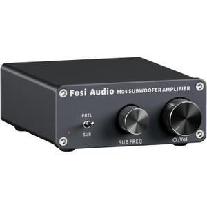 Fosi Audio M04 Subwoofer Amplifier for Home Theater Mono Channel Digital Class D Integrated Power Amp for Passive Speakers Subwoofer