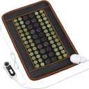 Far Infrared Heating Pad, Natural Jade and 2 Different Tourmaline Heating Pad, Electric Heating Pads for Back Neck Shoulders and Abdomen, Auto Shut Off Function,Christmas Gifts for Women Men (23.6" X 15.7")