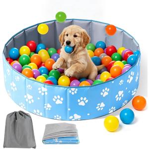 40-Inch Large Dog Ball Pit, Foldable Playpen for Dogs Cats Indoor Outdoor
Ball Pit For All Types Of Dog Cat Breeds, Party Toys Gifts. Indoor Outdoor Pet Playpen(No Ball Included) (Blue)