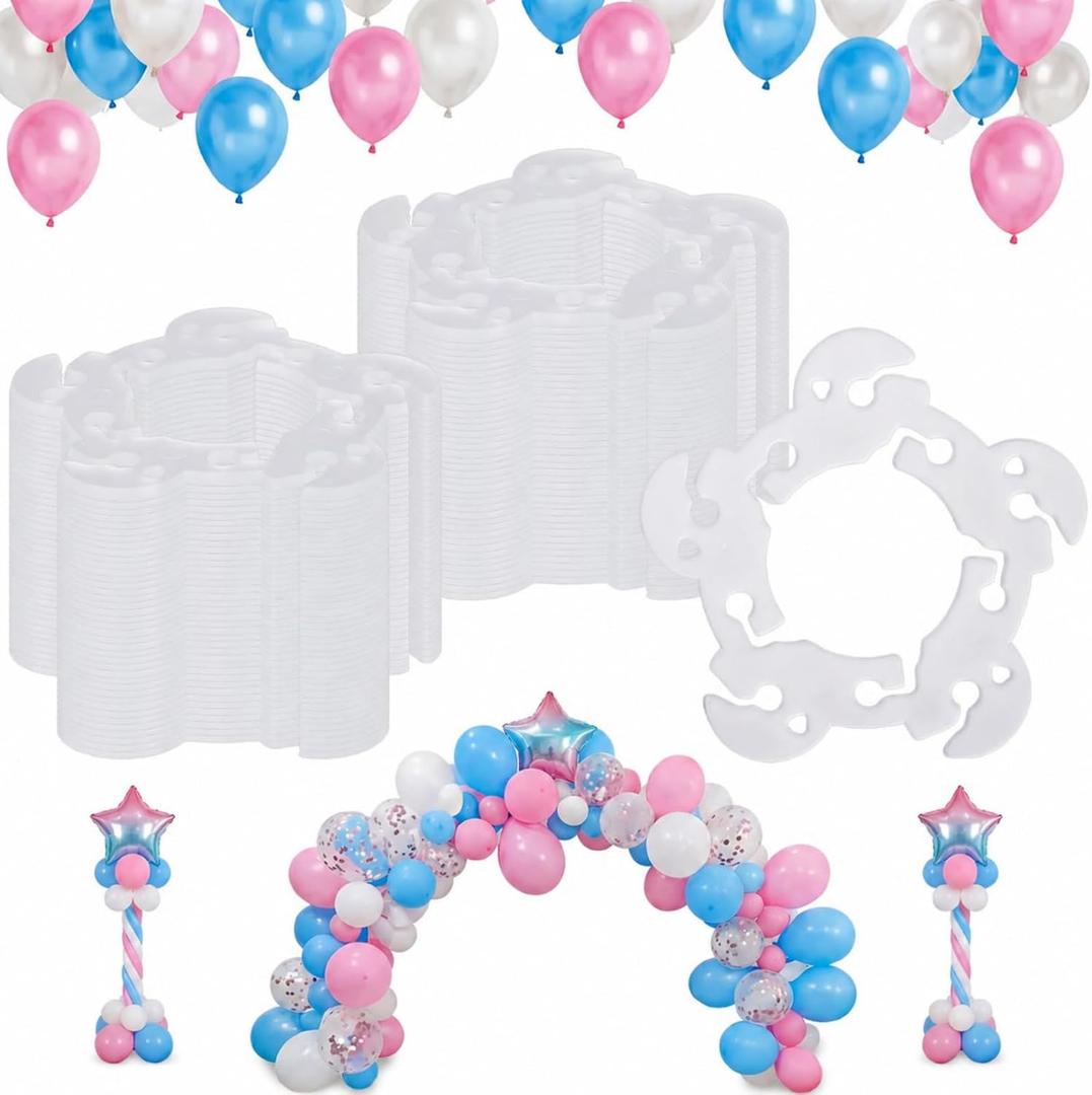 500 Pcs Plastic Balloon Clips Bulk, Reusable Balloon Clips for Balloons Arch, Balloons Garland Clip for Party Wedding Baby Shower Decorations