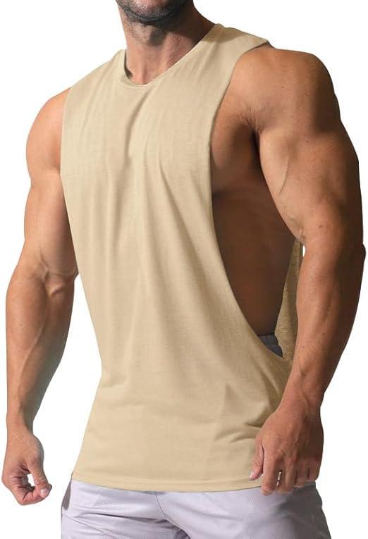 Mens Tank Tops Workout Casual Loose Fit Sleeveless Gym Training Tshirt Summer Running Lightweight Sports Sweatshirts M 