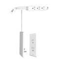 CABOCASA 3FT Ultra Flat Plug Extension Cord Power Strip with Multi Outlets, Patented Detachable Ultra-Thin Outlet Concealer & Ultra-Flat Plug, Ideal for Home Improvement, Hide Bulky and Messy Cords