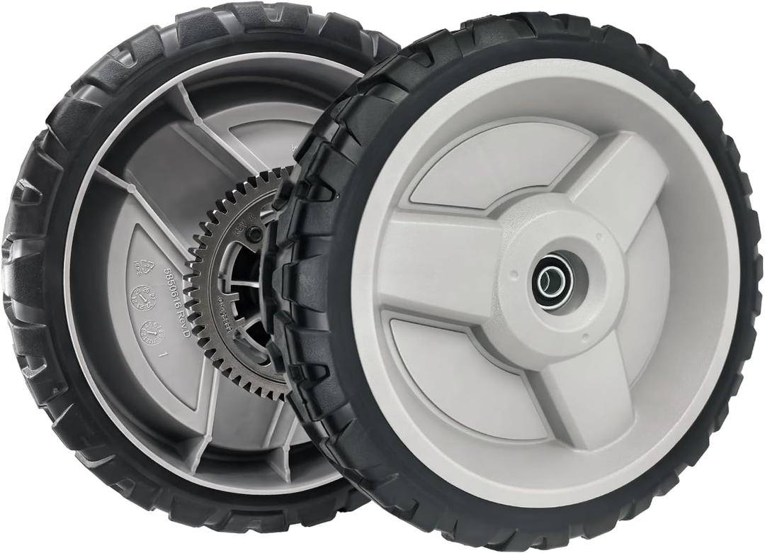 2pcs 501067001 588251401 11 Lawn Mower Rear Drive Wheels Compatible with Husqvarna H3SP.AWD.LC HU725AWDH HU725AWDHQ
