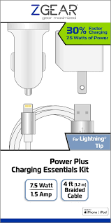 ZGEAR 3PC 1,5A 8PIN CBLE CAR WALL CHRG