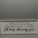 I Choose You Bedroom Wall Decor Above Bed, 32x12 Inch Romantic I Choose You Sign Couples Bedroom Decor with White Frame, Love Quotes Above Bed Wall Art for Master Room