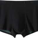 Arjen Kroos Men's Fashion Trunk Underwear 4 Pack, Sexy Modal Ice Silky Boxer Briefs , size Small, black color