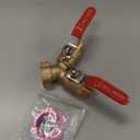 Garden Hose Splitter 2 Way, Brass Water Hose Splitter with Stainless Steel Long Handle, 3/4" GHT Thread Garden Hose Y Splitter, Full Flow Hose Splitter 2 Way Heavy Duty