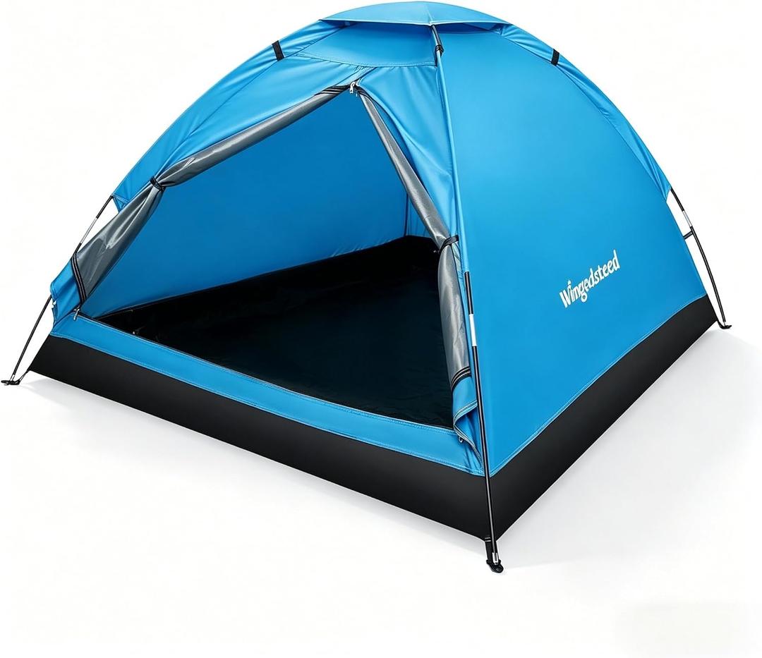1-2 Person Camping Tent, Easy Manual Setup Dome Tent, Waterproof Windproof Lightweight Backpacking Tent with Breathable Mesh for Hiking, Outdoor Travel & Beach, 76.77in*57.08in*39.37"