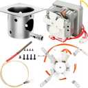 Auger Motor,Grill Induction Fan Kit,Fire Burn Pot and Hot Rod Ignitor,Traeger Parts Replacement Traeger Grill Parts for Pit Boss Grill Parts and Auger Motor for Traeger Grill,Traeger Fan Ignitor Kit (sliever)