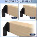 8 Pairs Black Split Joist Hanger, 14 Gauge Face Mount Joist Hanger Heavy Duty Carbon Steel Split Joist Brackets for 2"x4",2"x6", 4"x4" Wood Beam
