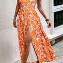 Newshows Women's 2026 Lightweight Summer Wedding Guest Beach Vacation Casual V Neck Split Flowy Maxi Dress