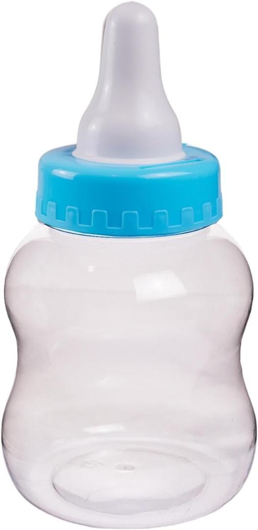 8.5" Jumbo Fillable Baby Shower Bank Plastic Decoration Centerpiece (Blue, 8.5")