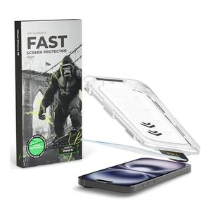 Pack of 2, InfinaCore Fast Screen Protector for iPhone 16 w/Installation Tray - HD Clear, Scratch-Resistant, Full-Coverage, Military Grade - Shatterproof iPhone 16 Screen Protector - Tempered Glass - 2 Pack