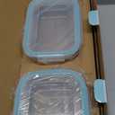 Glass Food Storage Containers with Lids, [18 Piece] Glass Meal Prep Containers, Containers for Food Storage with Lids, BPA Free & Leak Proof (9 Lid & 9 Container) (clear)