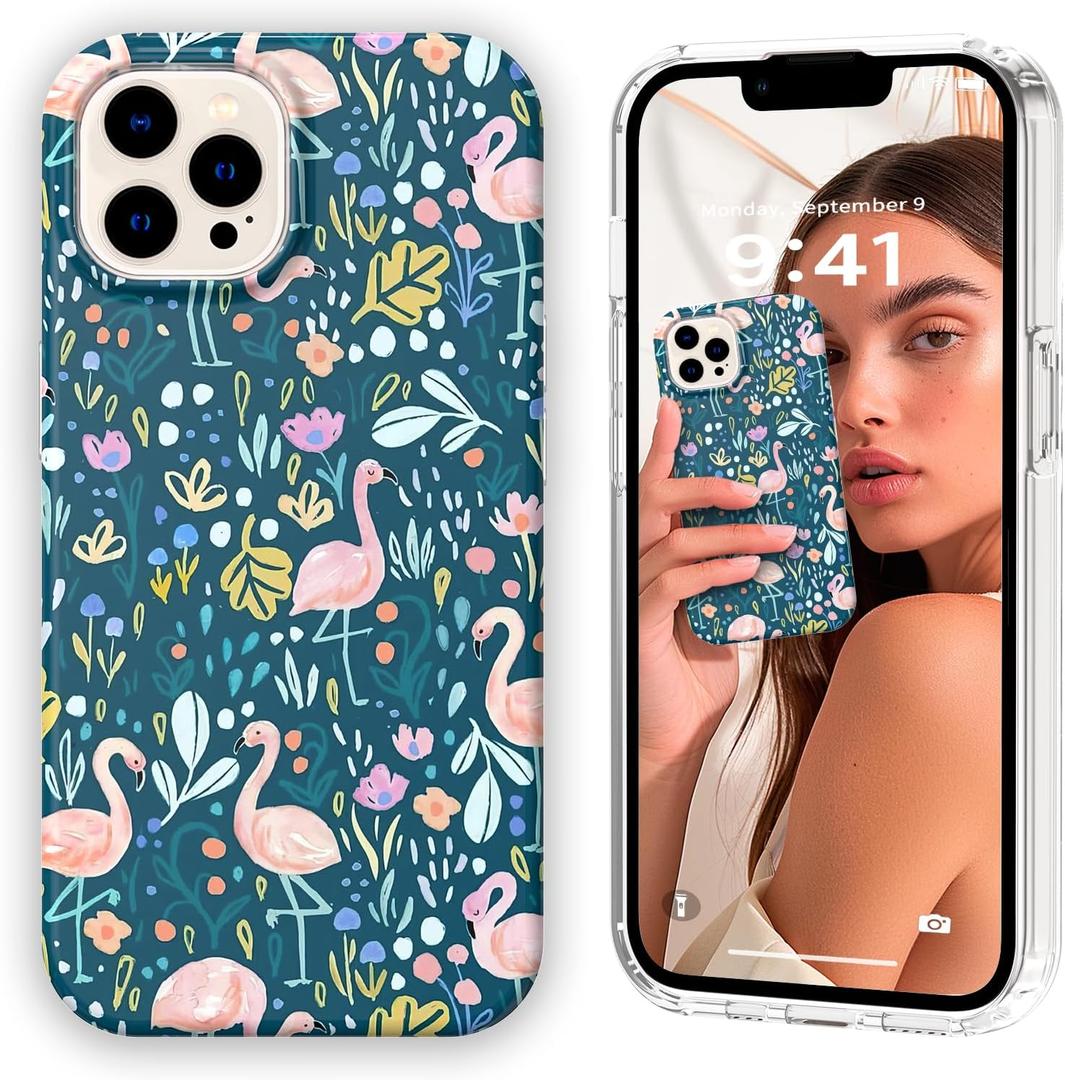 Magnetic for iPhone 13 Pro Case Cute for Women, [Compatible with Magsafe][Drop Protection] Slim Colorful Flowers Oil Painting Printed Girly Floral Phone Case for iPhone 13 Pro