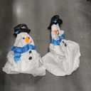 5FT Christmas Inflatable Snowman, Two Lighted Snowmen , Premium Polyester Fabric, Outdoor Blow Up Christmas Decoration for Home Party Yard Lawn garden, Pack of 2