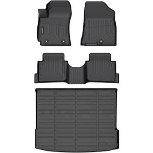 Binmotor-All Weather Floor Mats Cargo Liner for Hyundai Kona 2024 2025 (No Electric Model) SE | SEL | N Line | Limited Guard Car Mats Heavy Duty TPE Automotive Floor Liners for kona Accessories Black