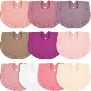 Seematn 10 Pcs Baby Muslin Bibs Drool Bibs Bandana Ruffle Soft Cotton for Newborn Baby Infants Girl Teething Toddlers Boy(Retro Colors) Seematn 10 Pcs Baby Muslin Bibs Drool Bibs Bandana Ruffle Soft Cotton for Newborn Baby Infants Girl Teething Toddlers Boy(Retro Colors)