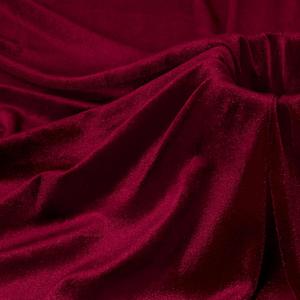 P Pothuiny Burgundy Velvet Fabric by The Yard, 2 Yards x 60 Inch Wide Luxury & Soft Stretchy Velvet Cloth Fabric for Sewing, Apparel, Upholstery - 90% Polyester 10% Spandex