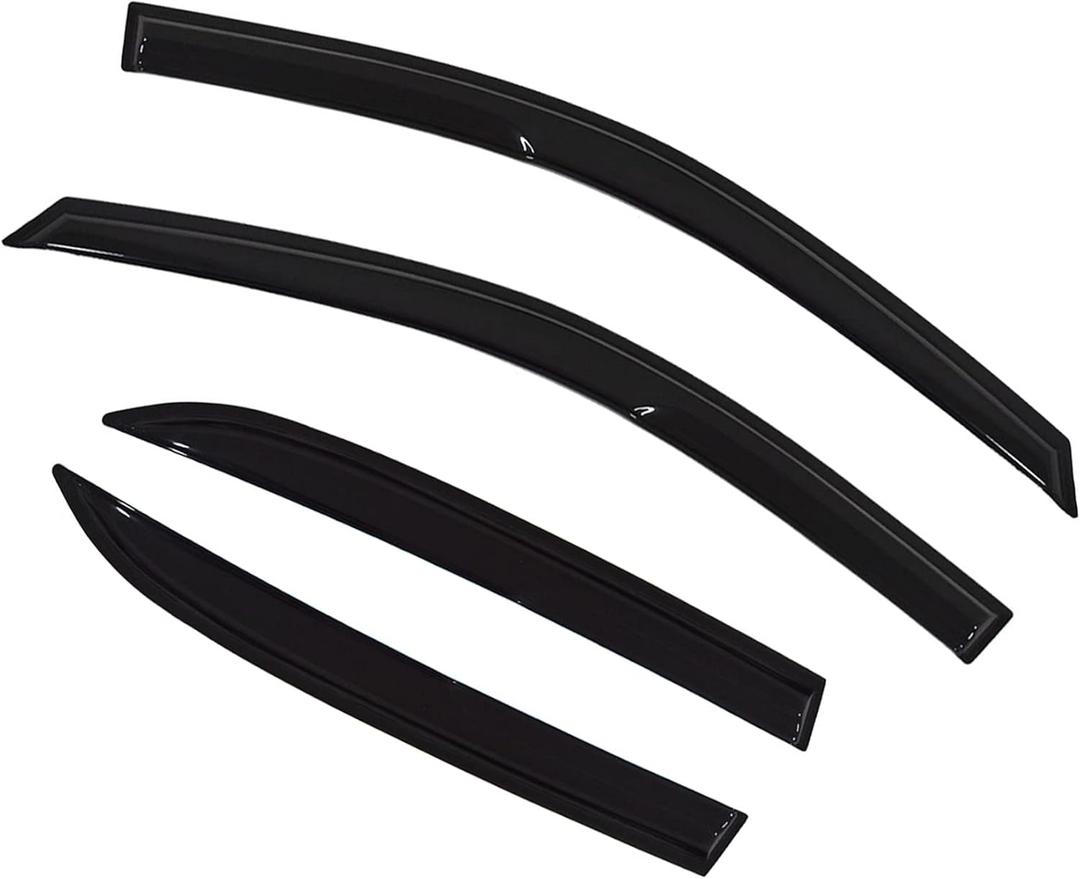 Window Visors Rain Guards Deflectors - 4-Pack Side Window Deflector Vent Shade for Car Windows Tape-On Outside Mount Acrylic Sun Rain Guard Replacement for Accord 4-Door Sedan 2003-2007
