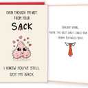 Funny Fathers Day Card for Stepdad, Bonus Dad Cards for Fathers Day, Humor Father's Day Card Gift from Stepdaughter Stepson, Gift Idea for Bonus Dad (mu309)