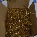 Caleihd Crinkle Cut Paper Shred Filler 1LB Shredded Paper for Gift Box Baskets Wrapping and Filling (Gold)