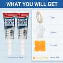 Tile Grout, 2 Pack White Grout Filler Tube, Grout Sealer for Bathroom, Shower, Kitchen, Floor Tile, Fast Drying Grout Pen Paint, Grout Repair Kit Restore and Tile Joints Line, Gaps