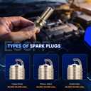ECCPP Spark Plug Platinum Iridium Fit for 2007-2009 for Acura for MDX 3.7L/V6,2002-2005 for Honda for Civic 2.0L/L4 Replacement for 6994,IZFR6K-11 (6 Spark Plugs)