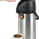 Airpot Coffee Dispenser Thermal with Pump,3L/102 Oz Insulated Stainless Steel Large Airpot Coffee Carafe Lever Action for Hot/Cold Water,Thermal Carafe for Hot Cocoa for Parties (101.4 Ounces)