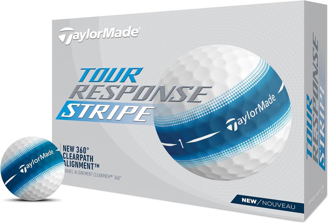 TaylorMade Tour Response Golf Balls (Blue Stripe)