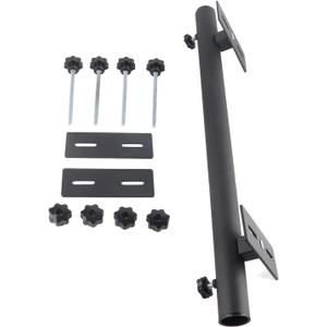 Patio Umbrella Holder Stand, Waterproof Deck Sun Umbrella Clamp Mount, Compatible with 25 mm to 1.3in Pole Diameter, Easy to Install, Fits Most Wooden Iron Deck Rail Posts, Black