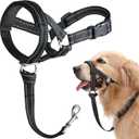 BARKLESS Dog Head Collar, No Pull Head Halter with Soft Padding, Reflective Soft Padded Snout Harness for Small and Medium Dogs (S (Snout Cir: 7"-10"), Black)