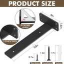 6 Pack Heavy Duty Shelf Brackets 10 inch, Floating Shelf Brackets(1/5-Thick) Hidden & Decorative