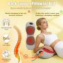 Smooth Spine Triple Fusion Back Massager for Sciatica Pain Relief Deep Tissue Neck Massager Release Tool Massagers with Heat 3 in 1 Massage Devices for Bulging Disc and Chronic Pain Relief