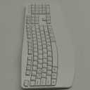 Ergonomic Wireless Keyboard with Wrist Rest, Wave Keys, Comfortable Natural Typing, 2.4GHz Full Size Ergo Wireless Computer Keyboard for Multi-OS, Windows, Mac OS Laptop/PC/Notebook (White)