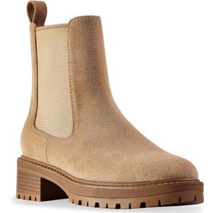 CosyFever Women's Chelsea Boots Lug Sole Low Heel Pull On Ankle Boots