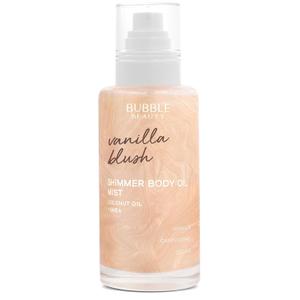 Shimmer Body Oil Mist  Vanilla Blush | Hydrating Glow Mist with Coconut Oil & Shea | Subtle Shimmer & Soft Vanilla Scent, 6 Fl Oz
