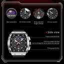 OLEVS Mens Watches Stylish Chronograph Waterproof Luminous Silicon Strap Multifunction Watches for Men Business White Men Wrist Watch