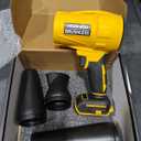 Cordless Leaf Blower for DeWALT 20V Battery,580000RPM Brushless Turbo Jet Blower with 3 Nozzles, Lightweight Handheld Blower for Patio, Lawn, Yard, Leaves, Dust, Garage & Snow Cleaning (No Battery) (Yellow)