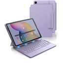 Dexnor for Samsung Galaxy Tab A9+ Plus Case with Keyboard, Ultra-Light Magnetic Folio Keyboard Cover with Multi-Touch Trackpad Backlit Stylus Holder for 11" Samsung Galaxy Tab A9+ Plus (2023), Purple