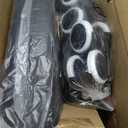 BFTOU Black Minimalist Square Swivel Stool with Wheel for Work SPA Shop Massage Height-Adjustable and Cost-Effective Rolling Stool Chair