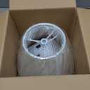 GOSO 9" Small White Lamp Shades for Table Lamps Set of 2 Bell,5"*9"6.4" (Spider) Modern Wall Lamp Shade Linen Replacement for Bedroom,Scalloped Lampshade Fabric-No Assembly Required