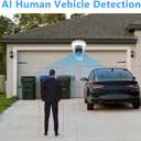 8MP 4K PoE IP Security Dome Camera Outdoor, Full Color Turret IP Camera with Smart Dual Light, Two Way Talk, SD Card Slot, 98ft Night Vision, 110Wide Angle, Human/Vehicle Detection